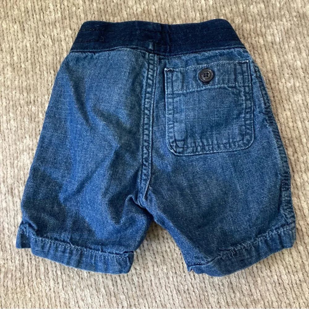 BabyGap 12-18M‎ Pull-On Denim Shorts Adjustable Waist Casual Summer